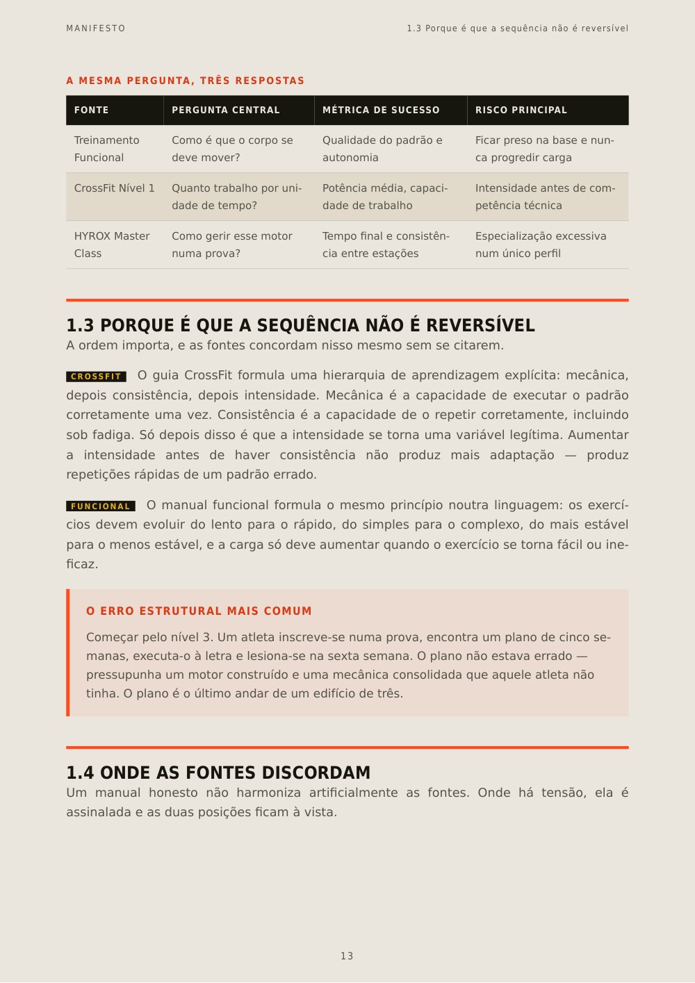 Master Class — As três fontes comparadas