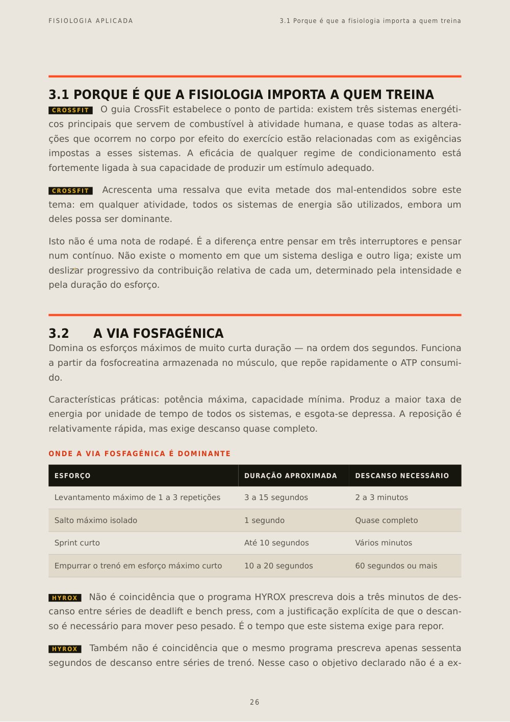 Master Class — Fisiologia aplicada